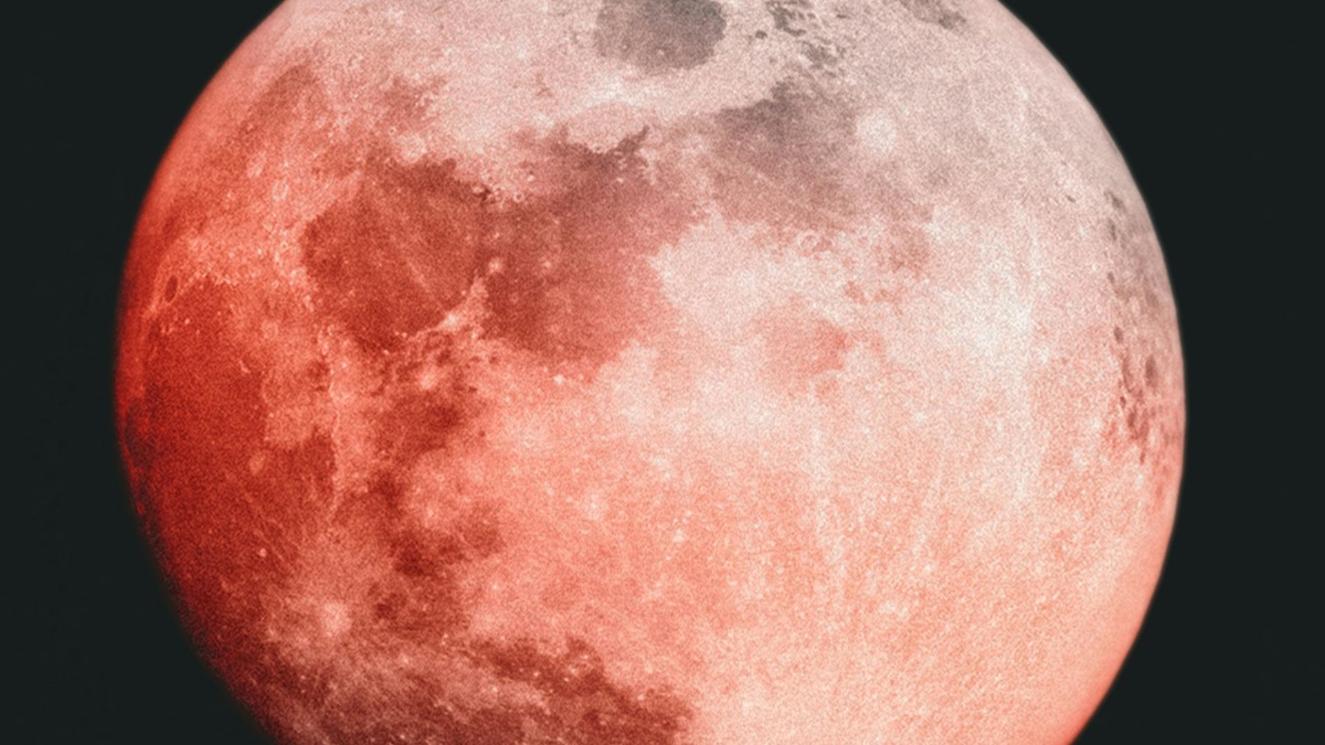 red and white moon illustration