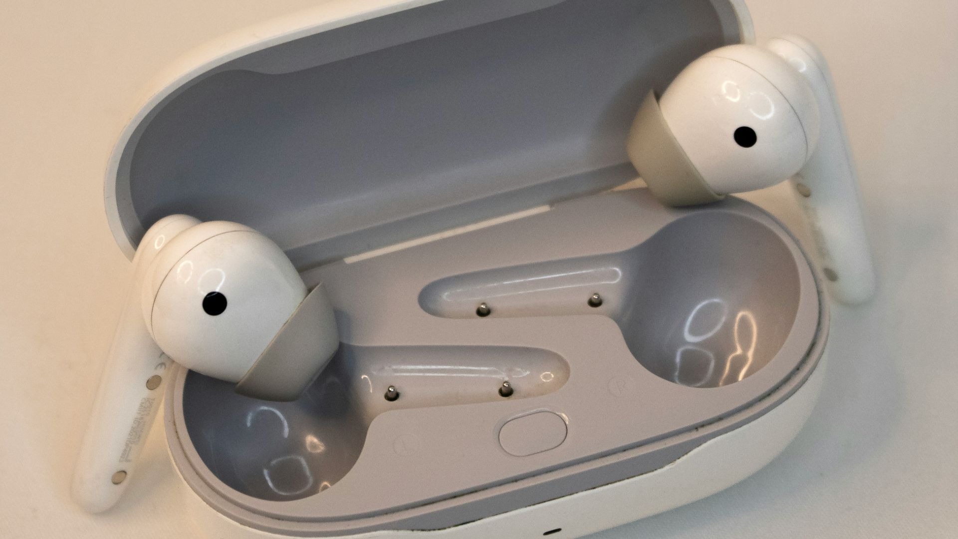 A pair of headphones sitting on top of a table