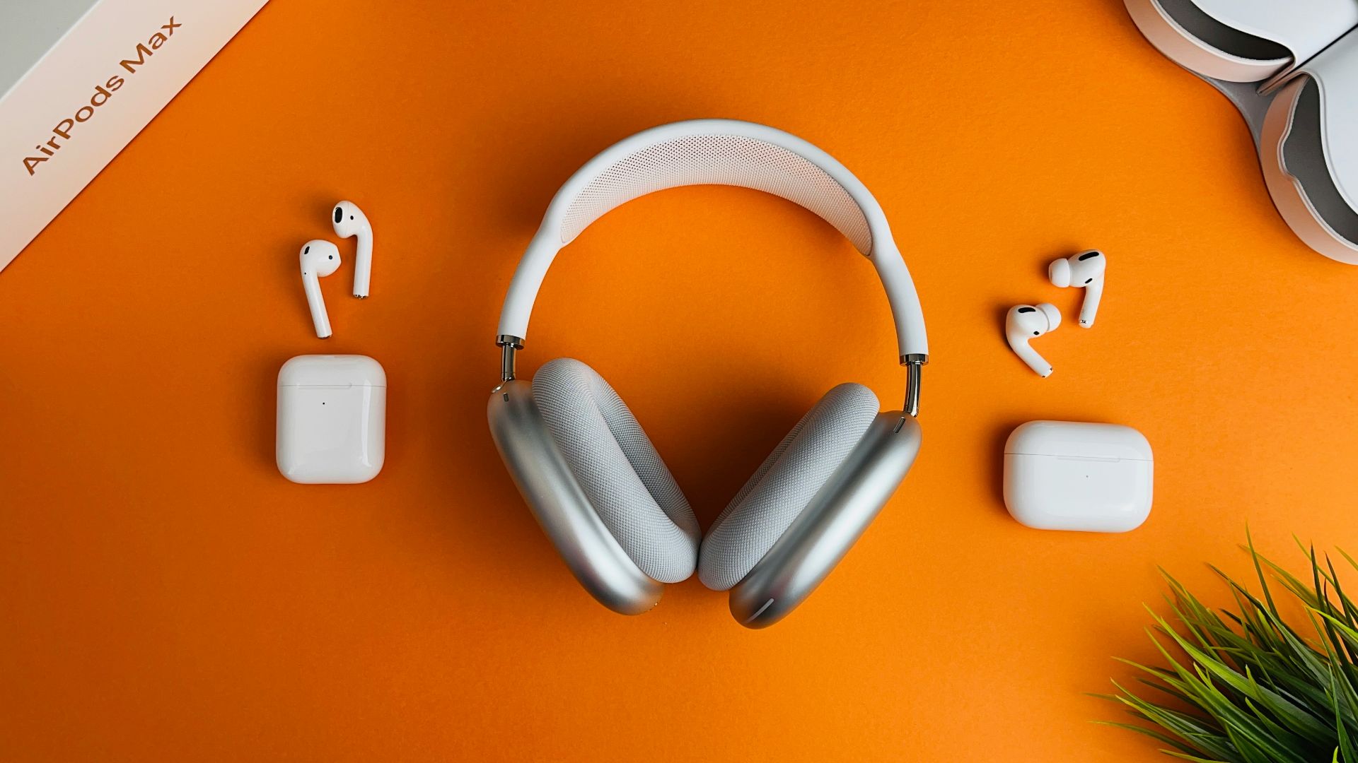 white and gray wireless headphones