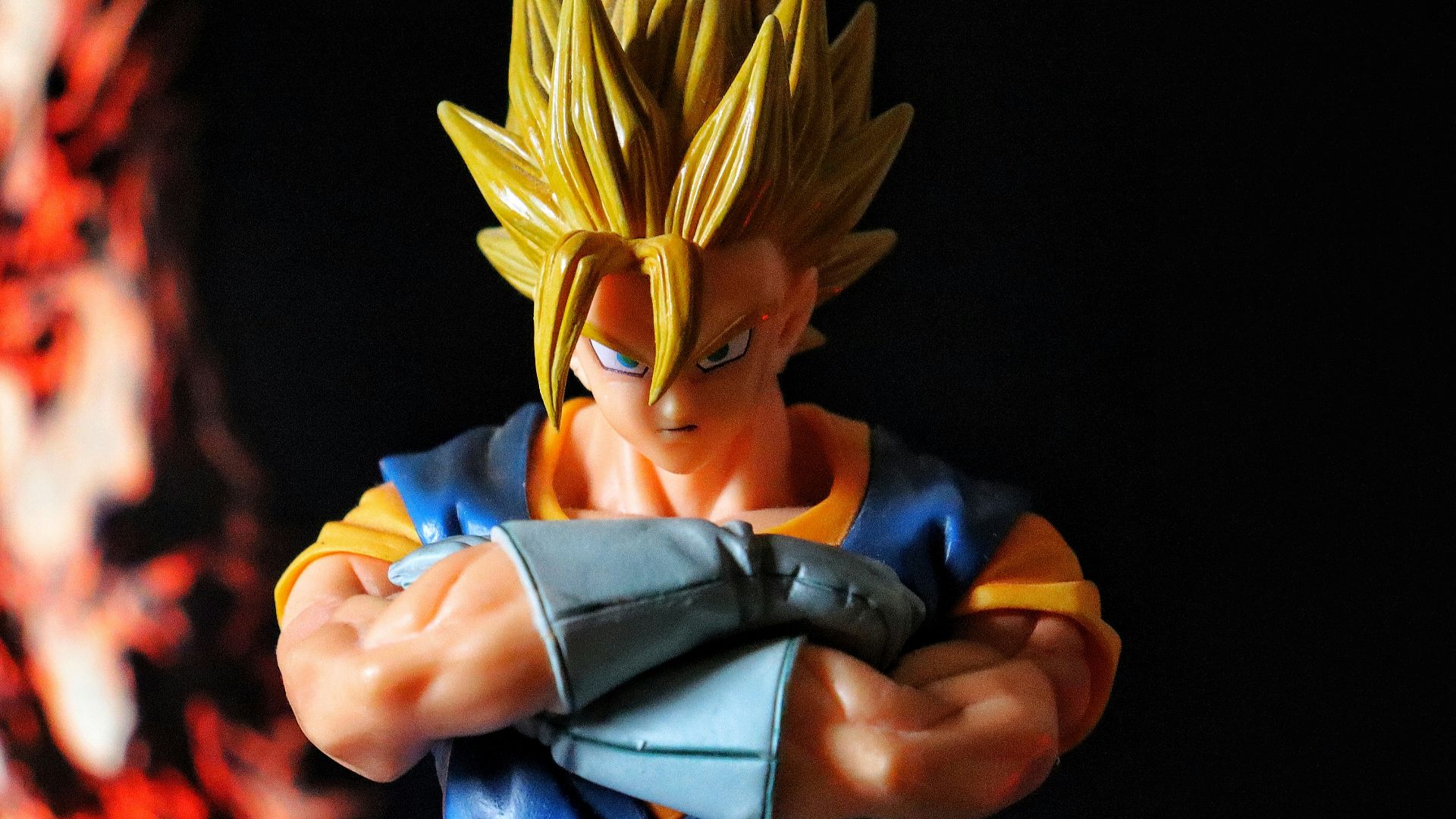 A close up of a dragon ball action figure