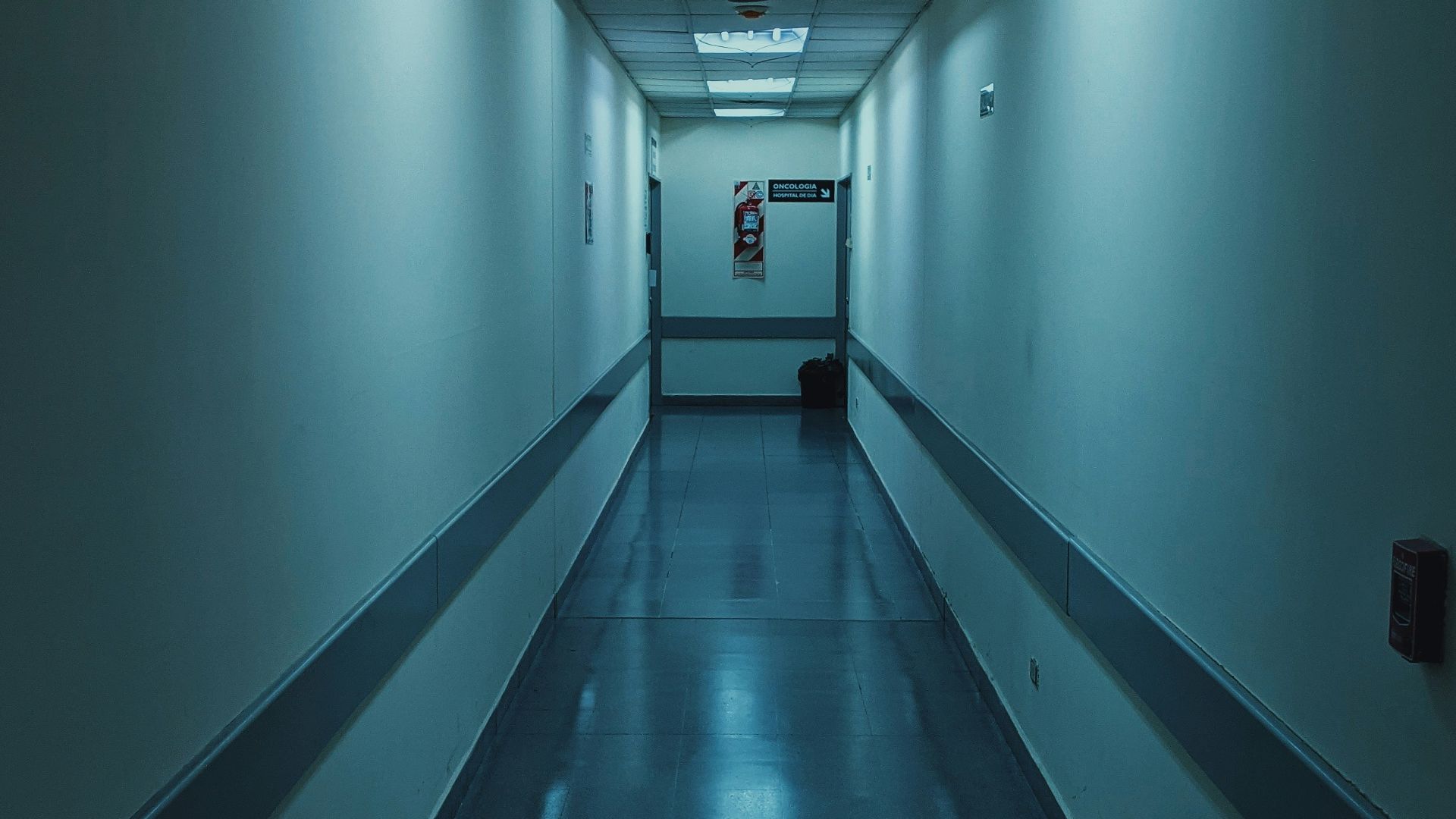 white hallway with white light