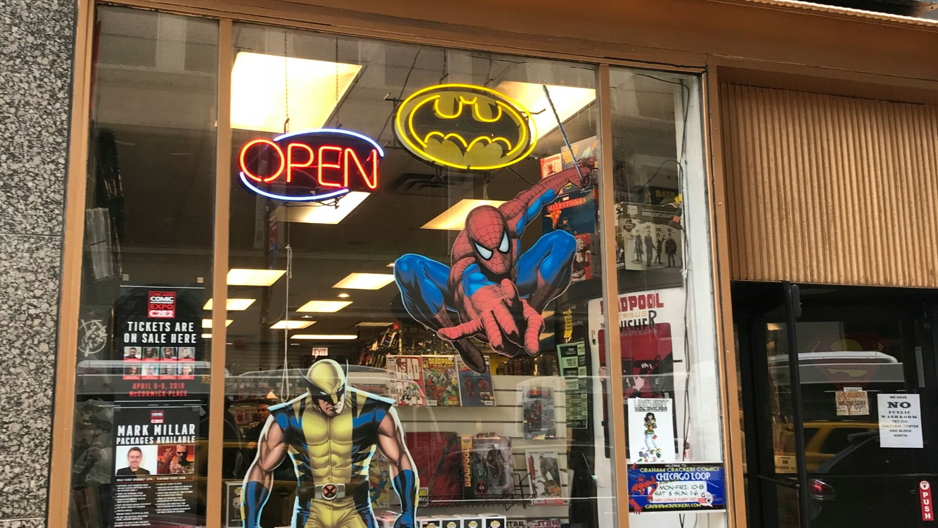 Comics store at daytime