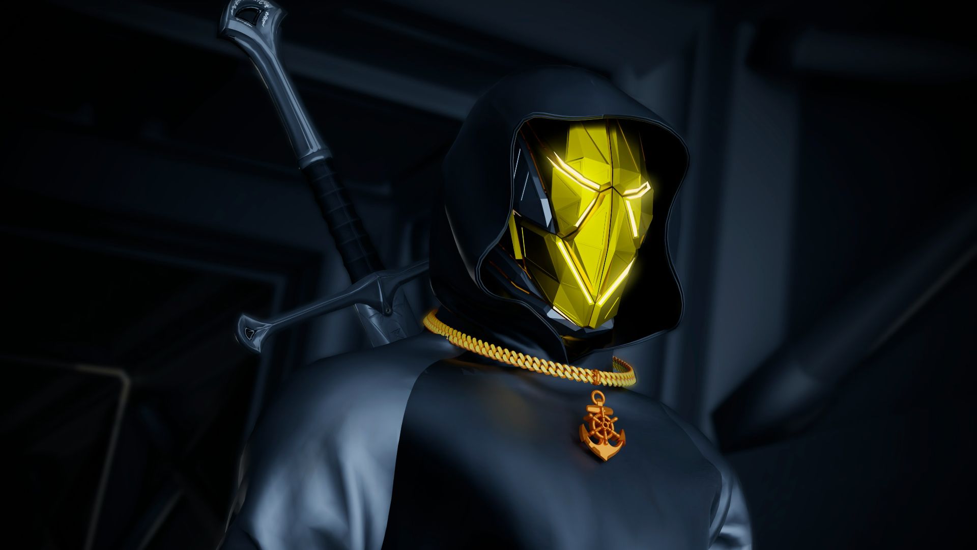 a person wearing a mask and a gas mask