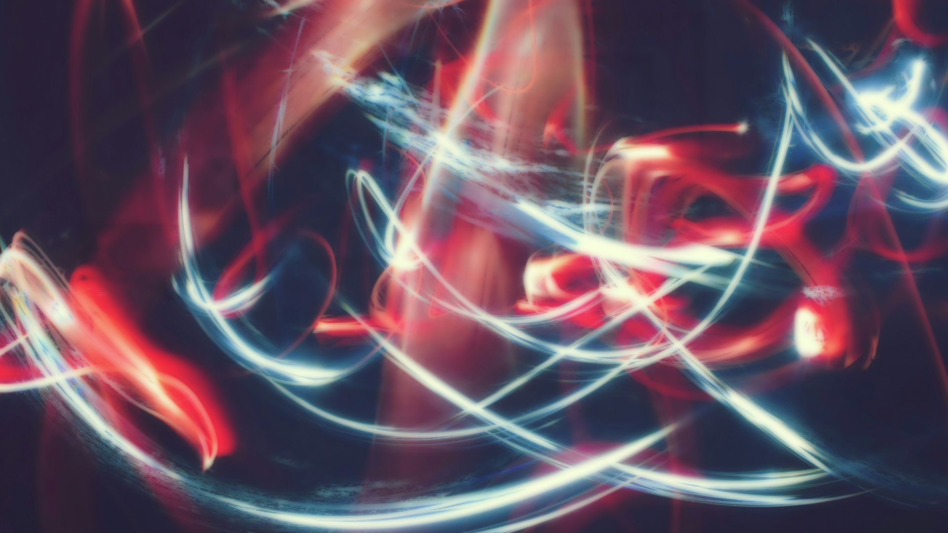 time-lapsed photo of white and red light