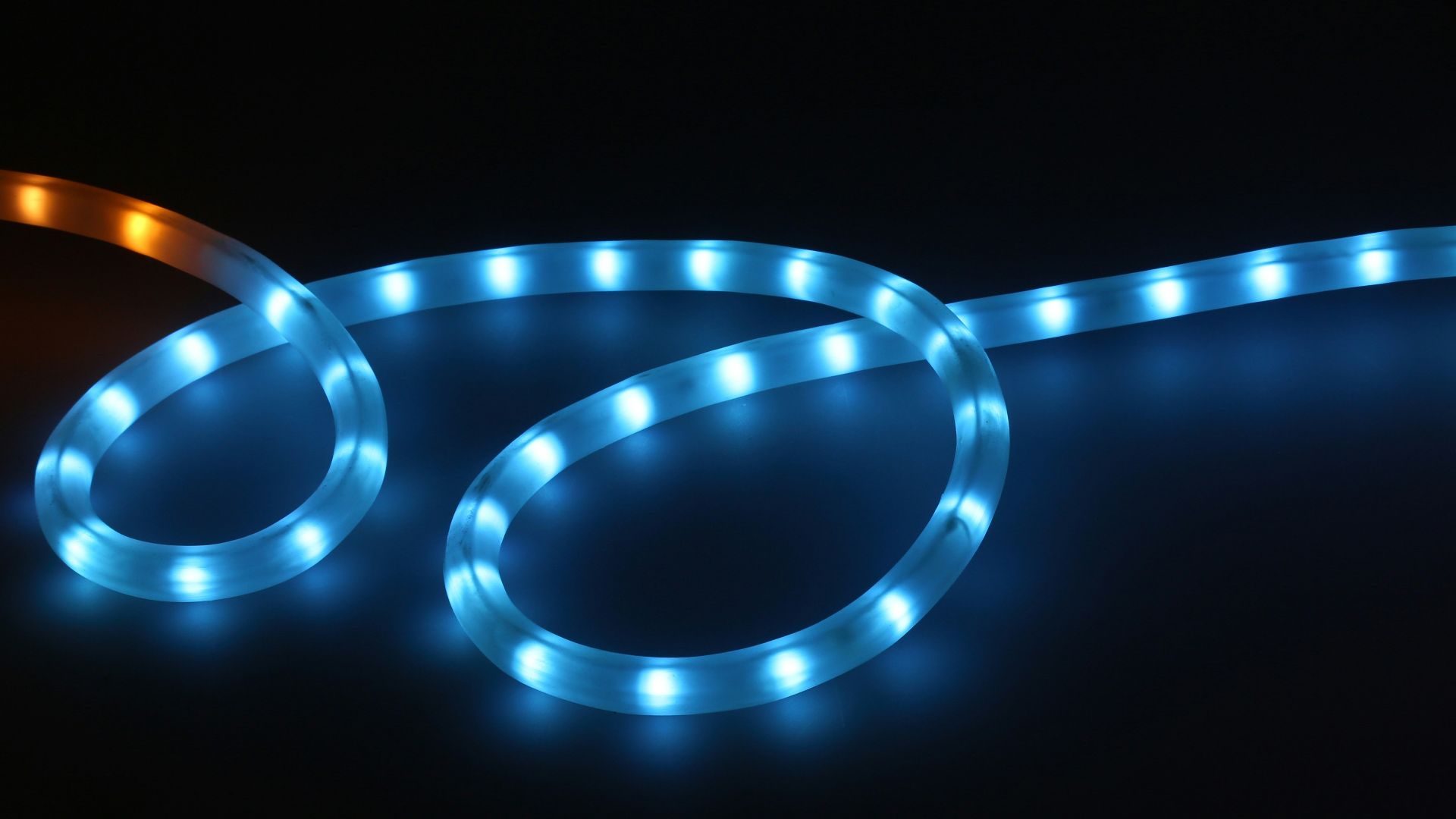 blue and white light fixture