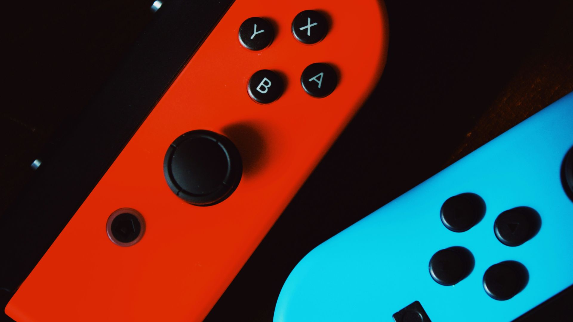 Nintendo Switch on black surface