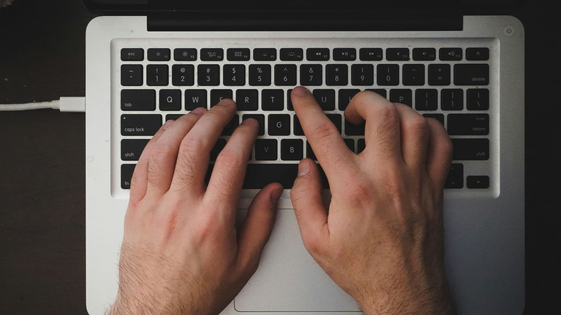 person using MacBook