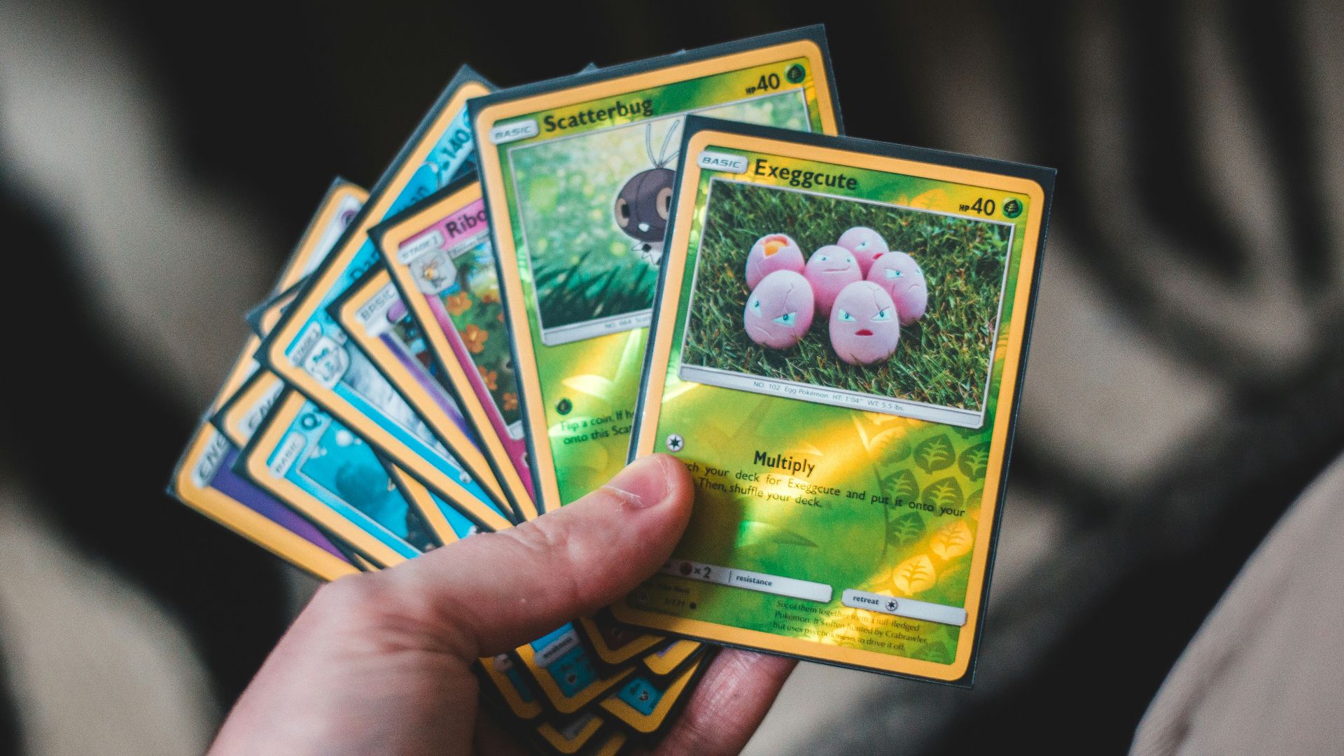 yellow green and red trading card