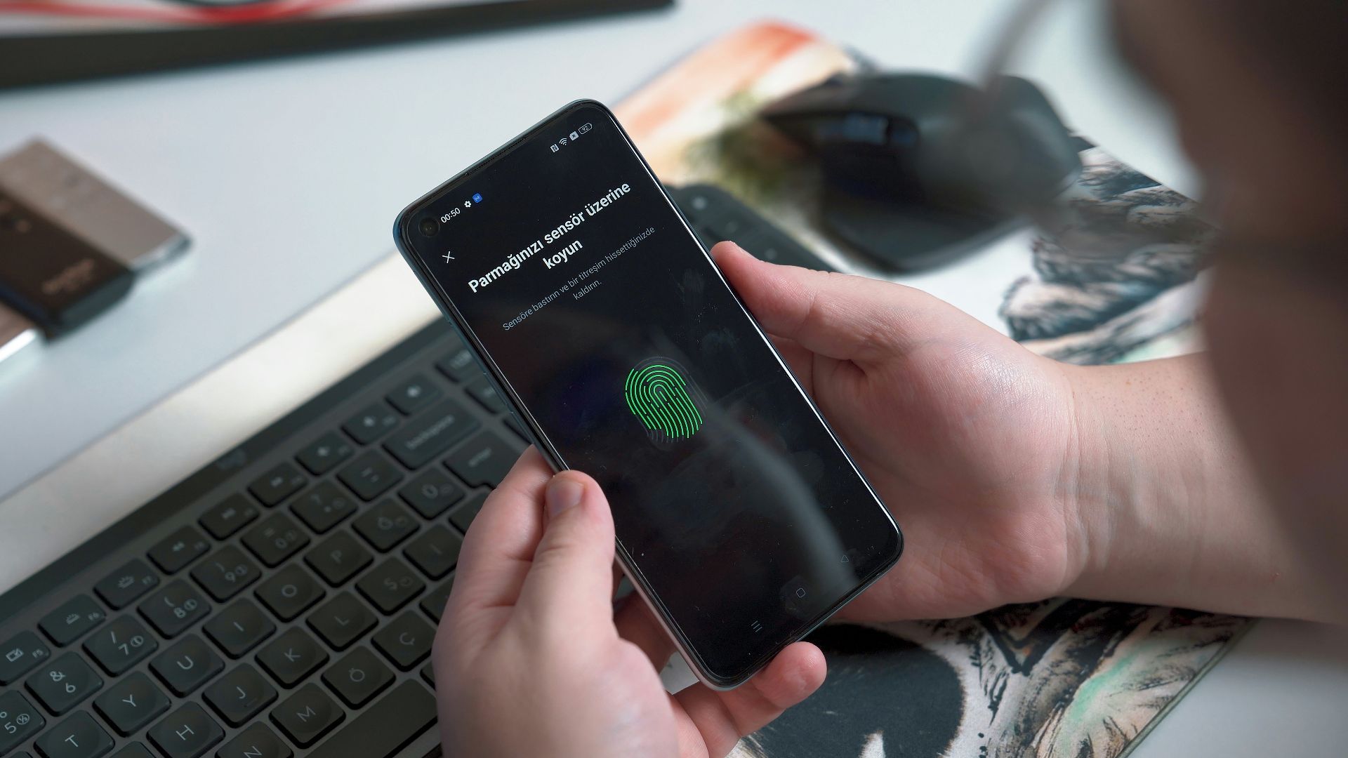 a person holding a phone