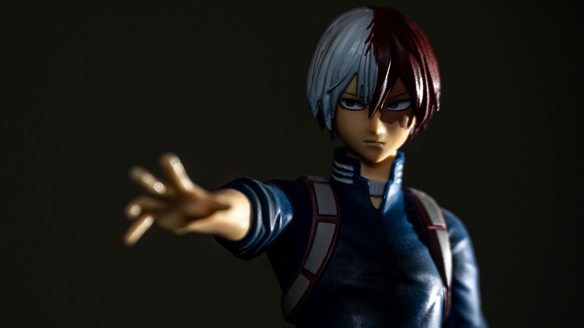 blue haired male anime character