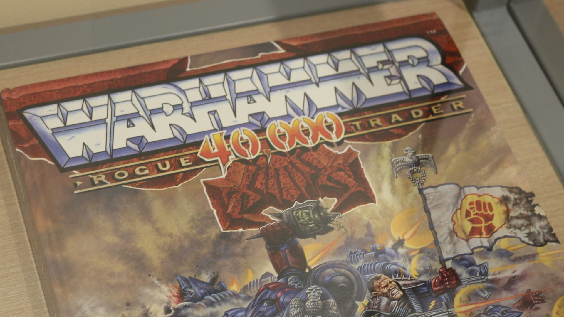 A picture of a picture of a warhammer game