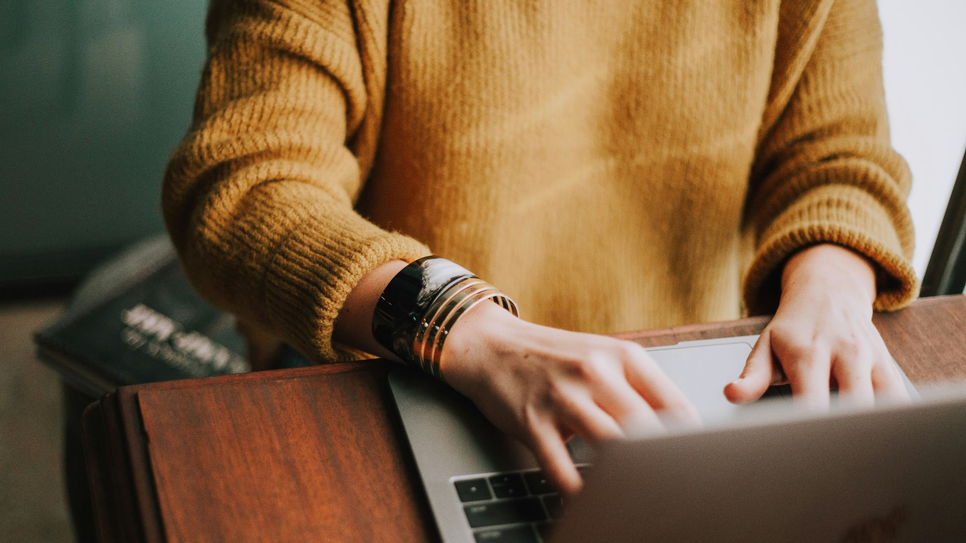 person using laptop computer
