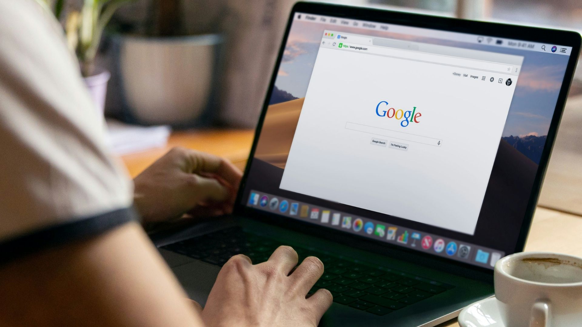 person using black laptop computer