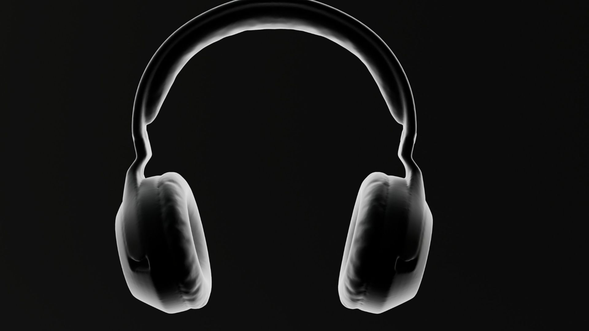 a pair of headphones on a black background