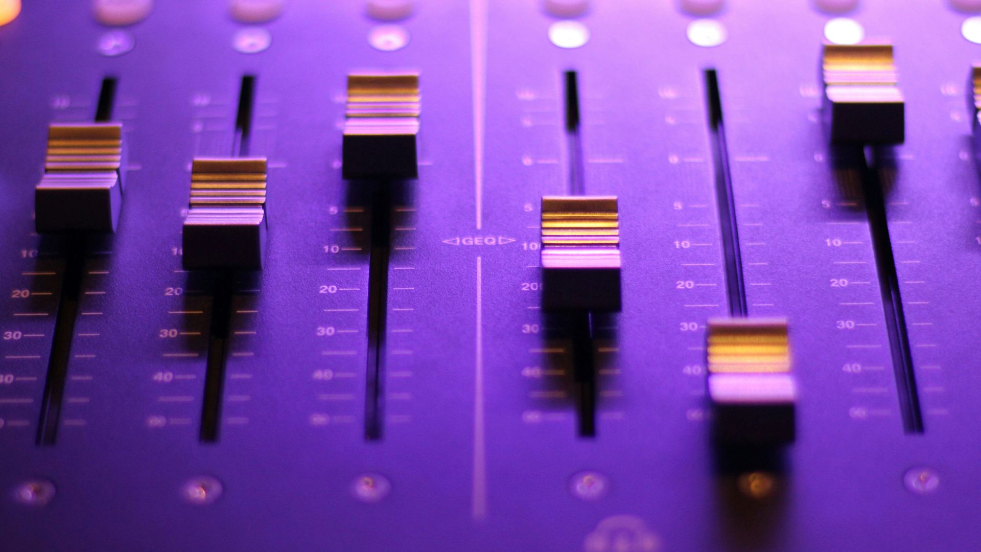 closeup photo of audio mixer