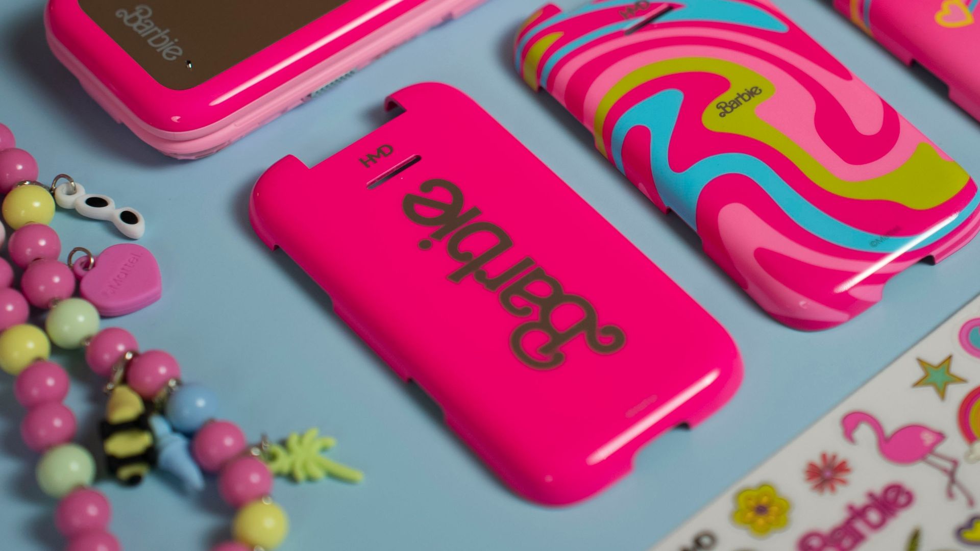 A blue table topped with lots of different types of items