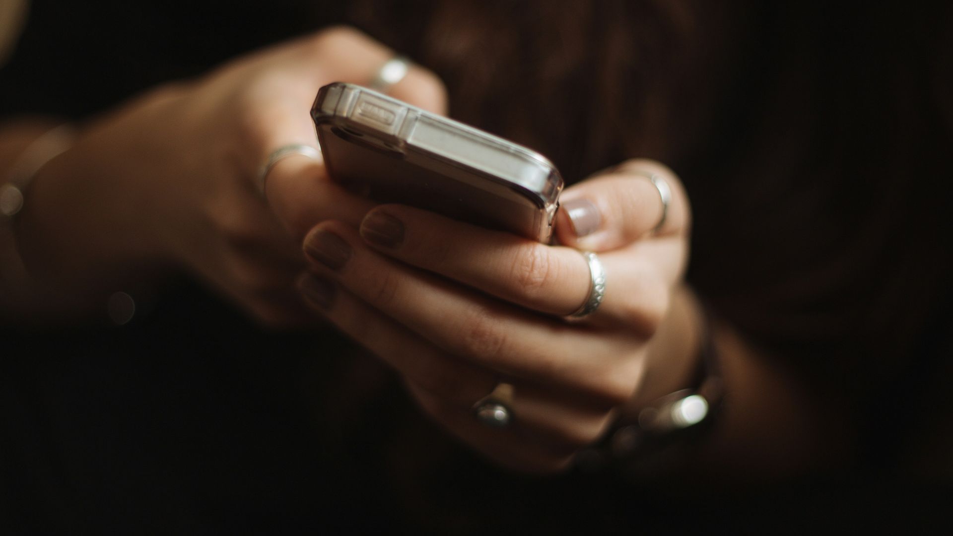 person using smartphone