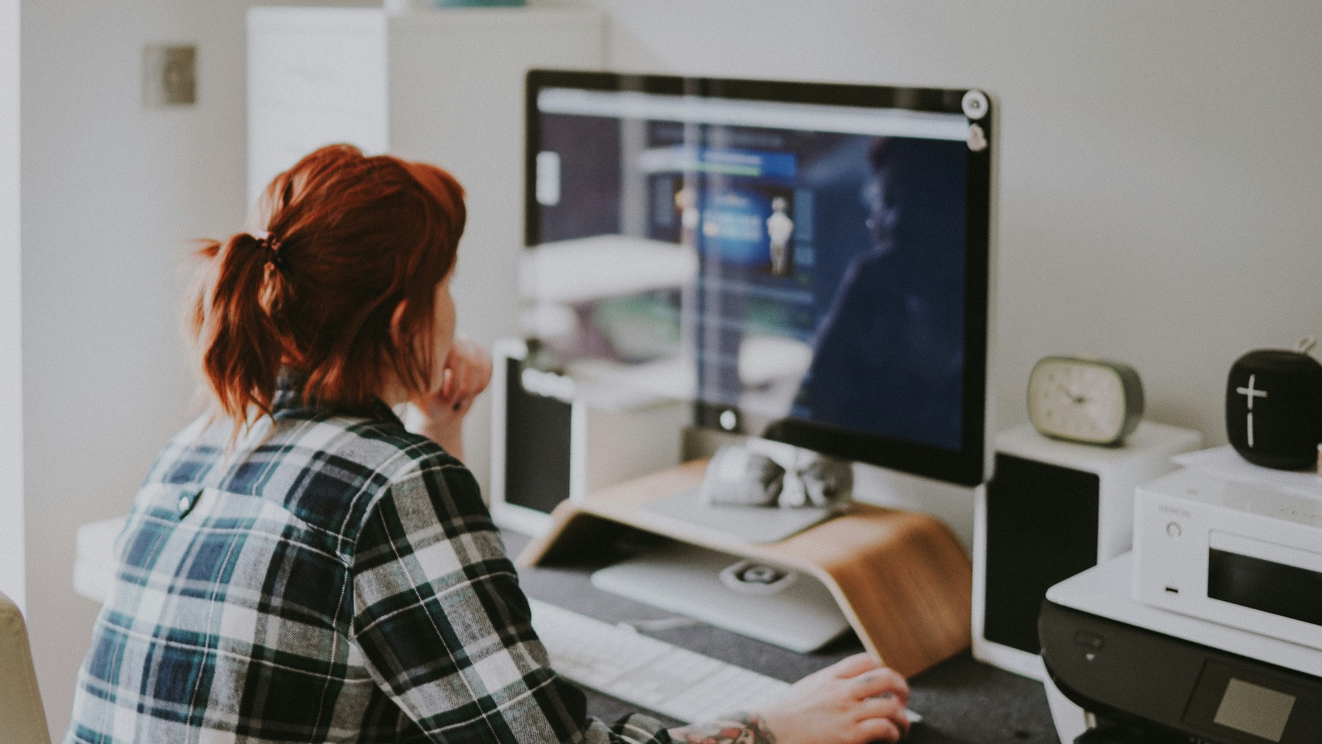 woman browsing on the internet