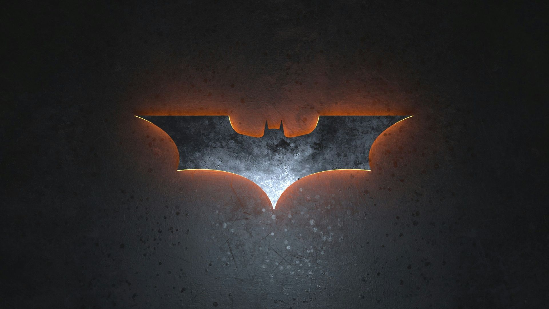 the dark knight logo on a dark background