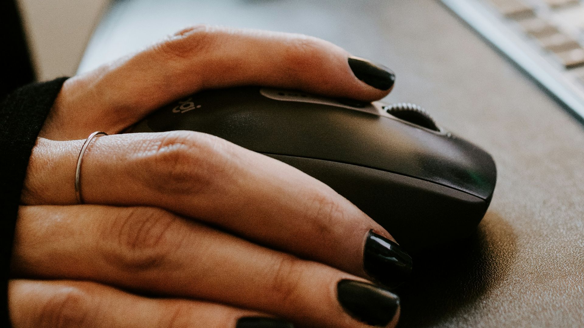 person using black and silver laptop computer