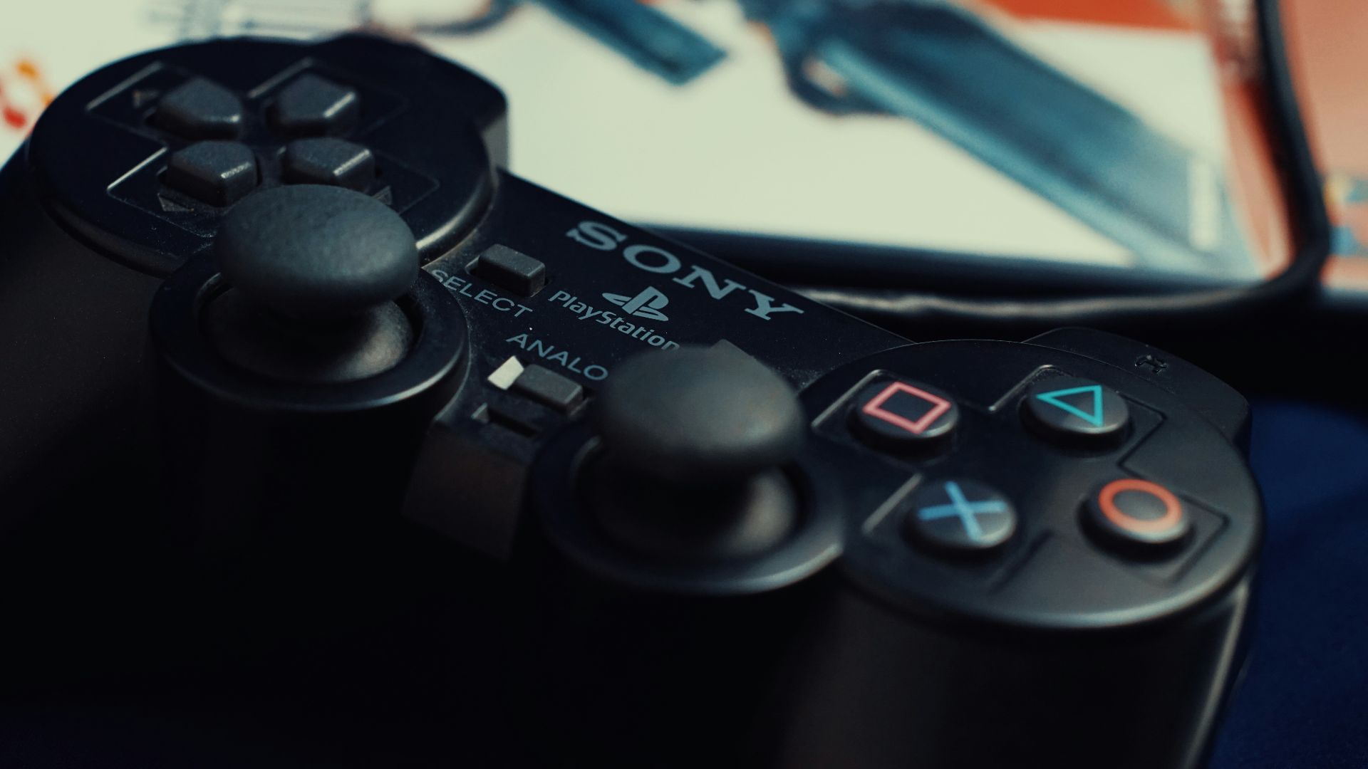 a close up of a video game controller