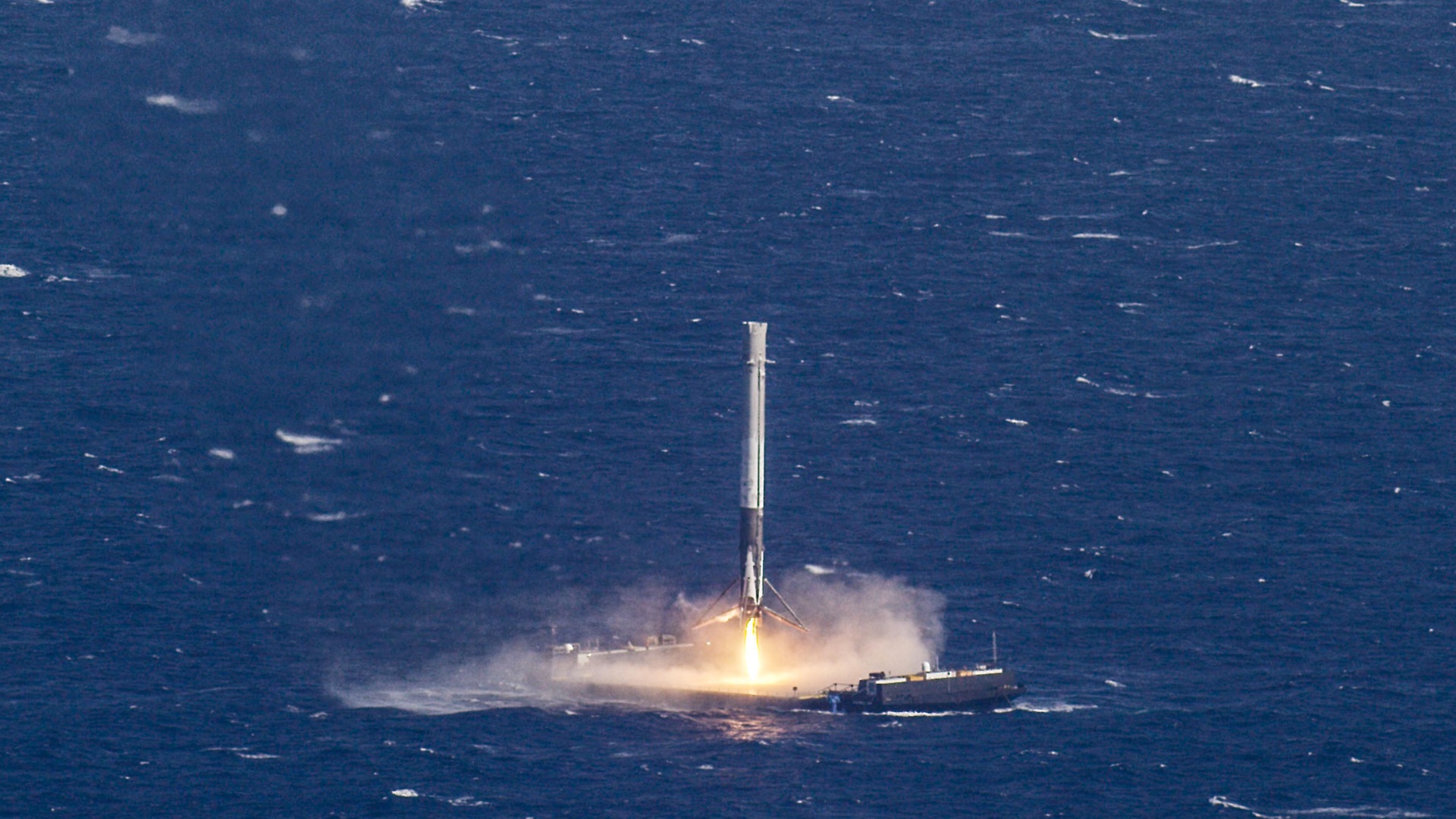 File:Falcon 9 first stage landing on Droneship.jpg