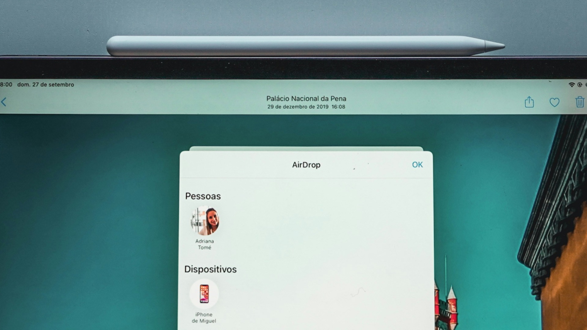 silver ipad on white table