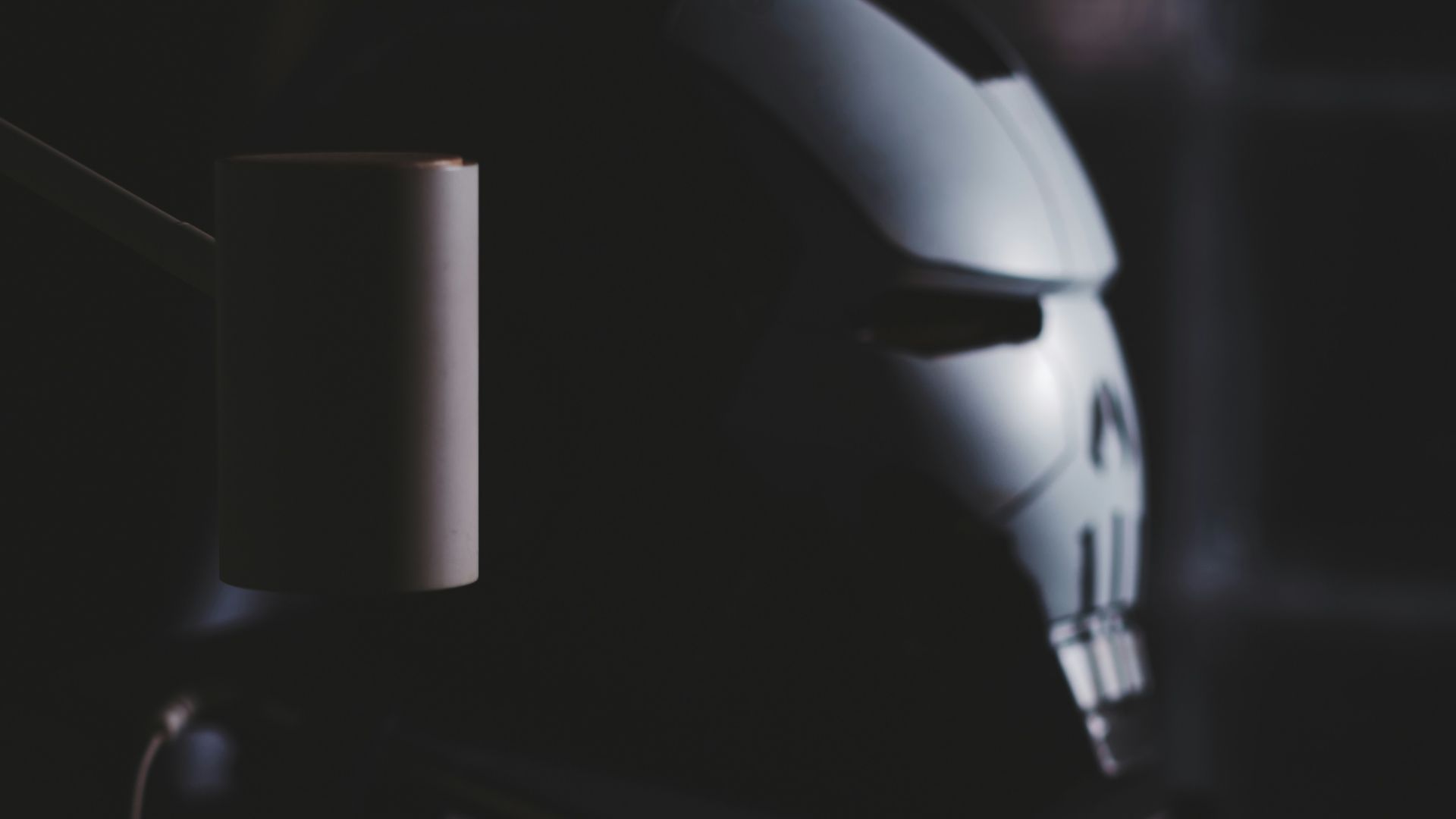 black and white cat figurine