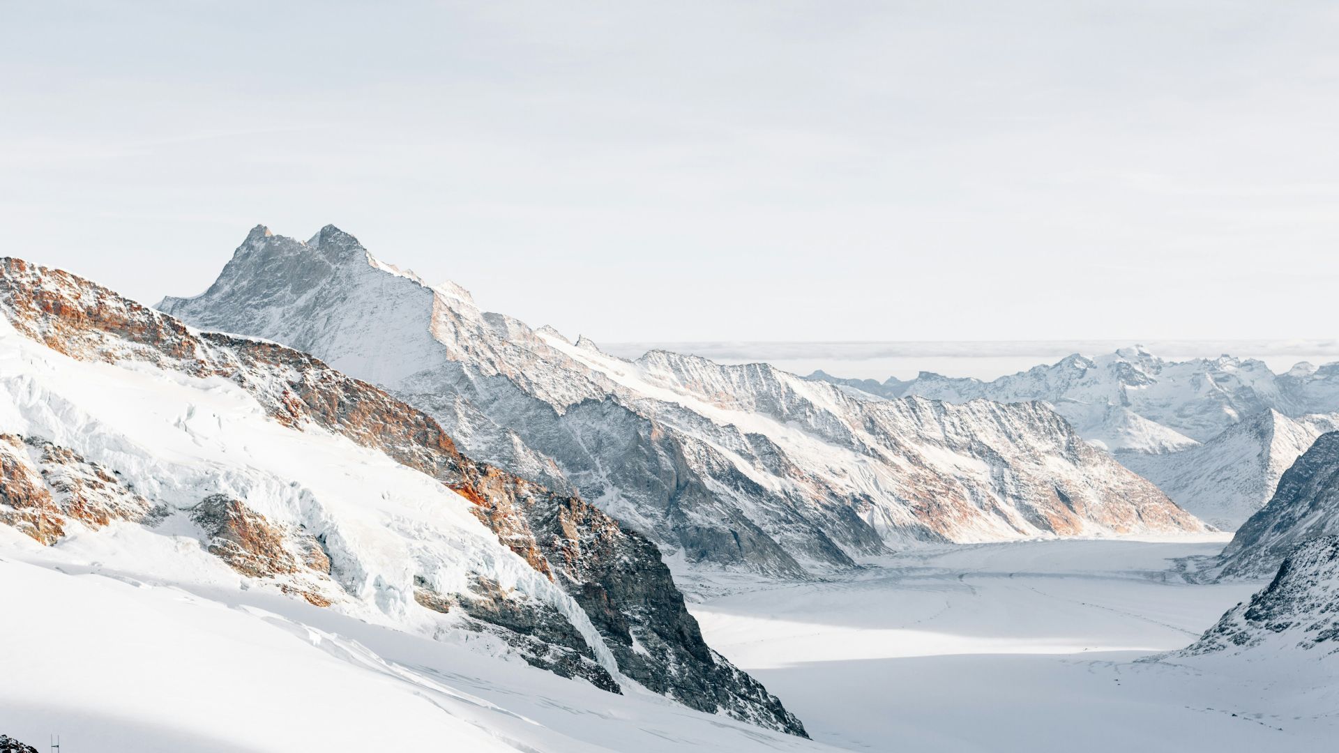mountains covered with snow