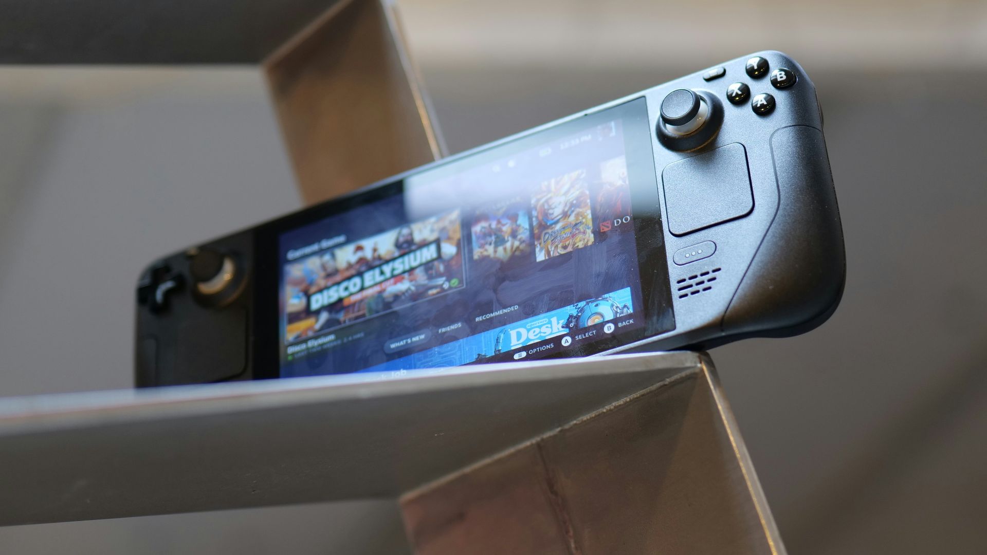 a close up of a cell phone on a stand