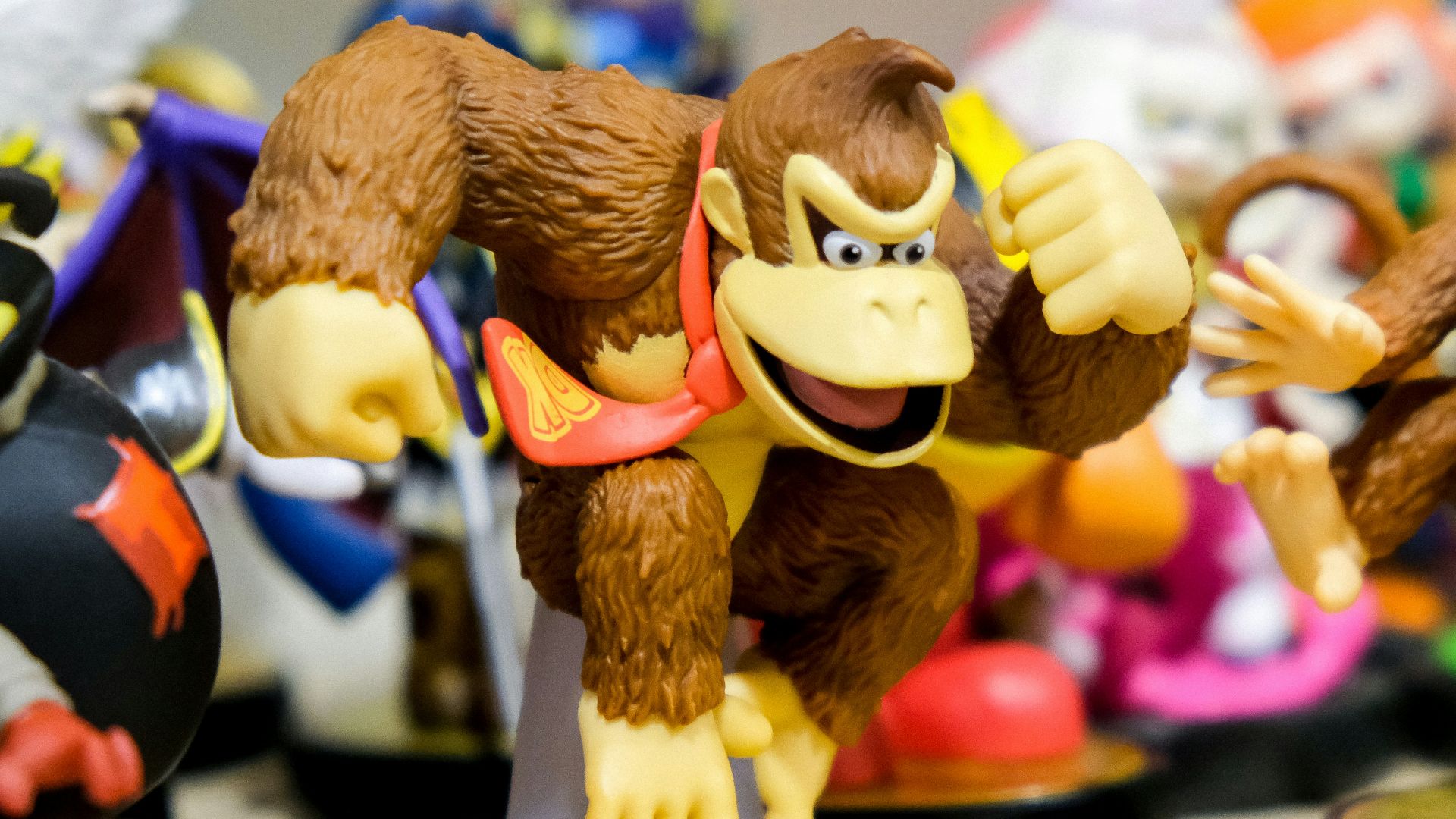 Donkey Kong vinyl figure on table
