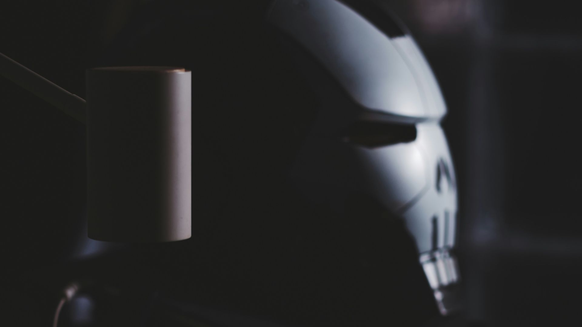 black and white cat figurine