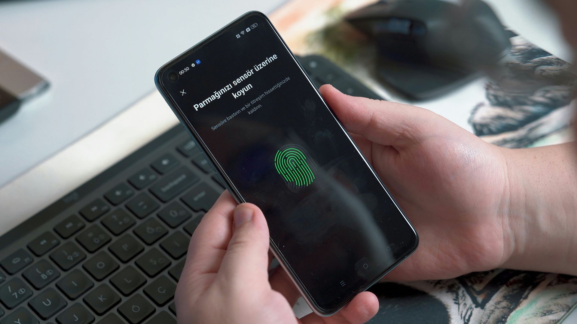 a person holding a phone