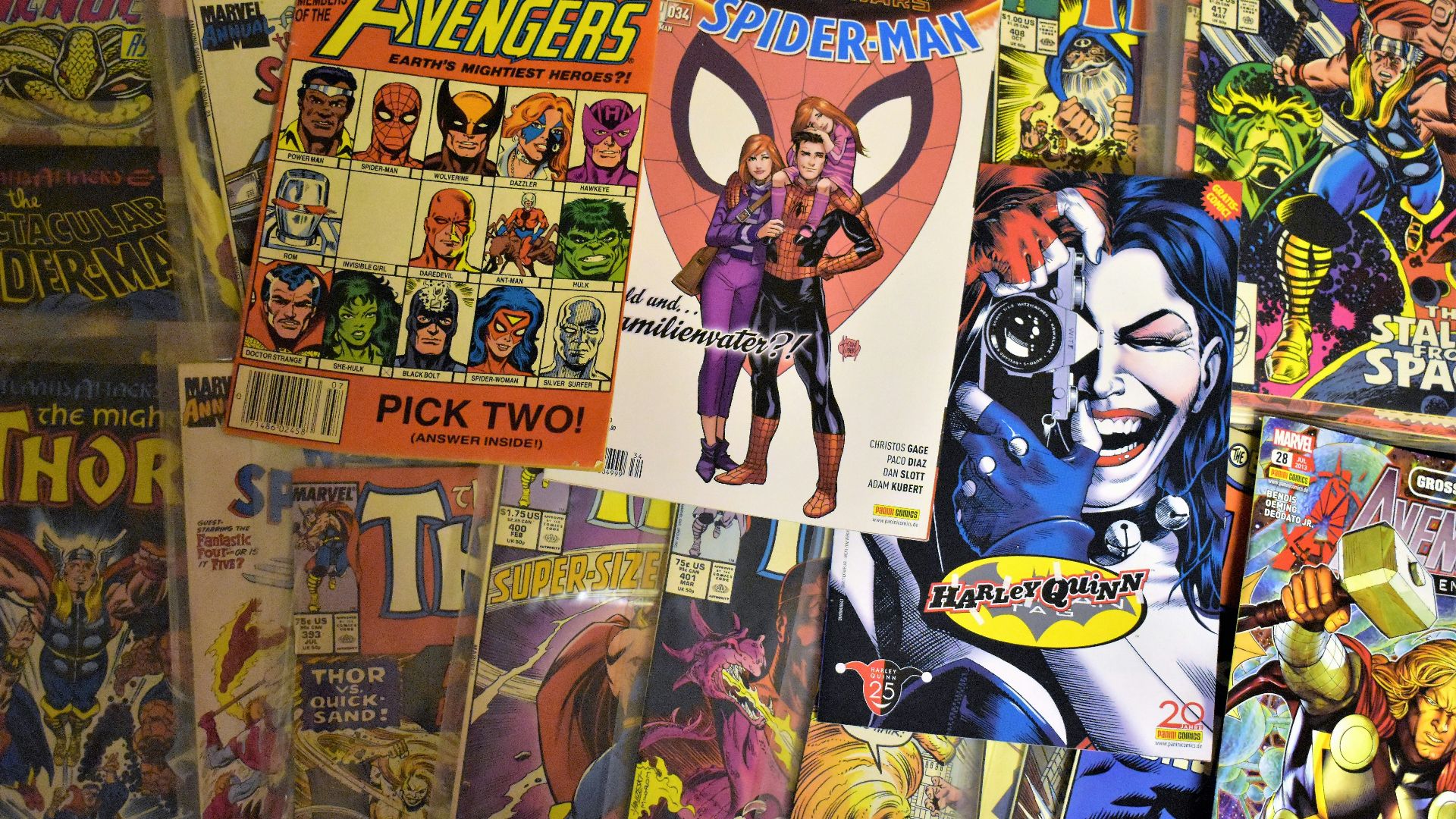 the joker comic book on brown wooden table