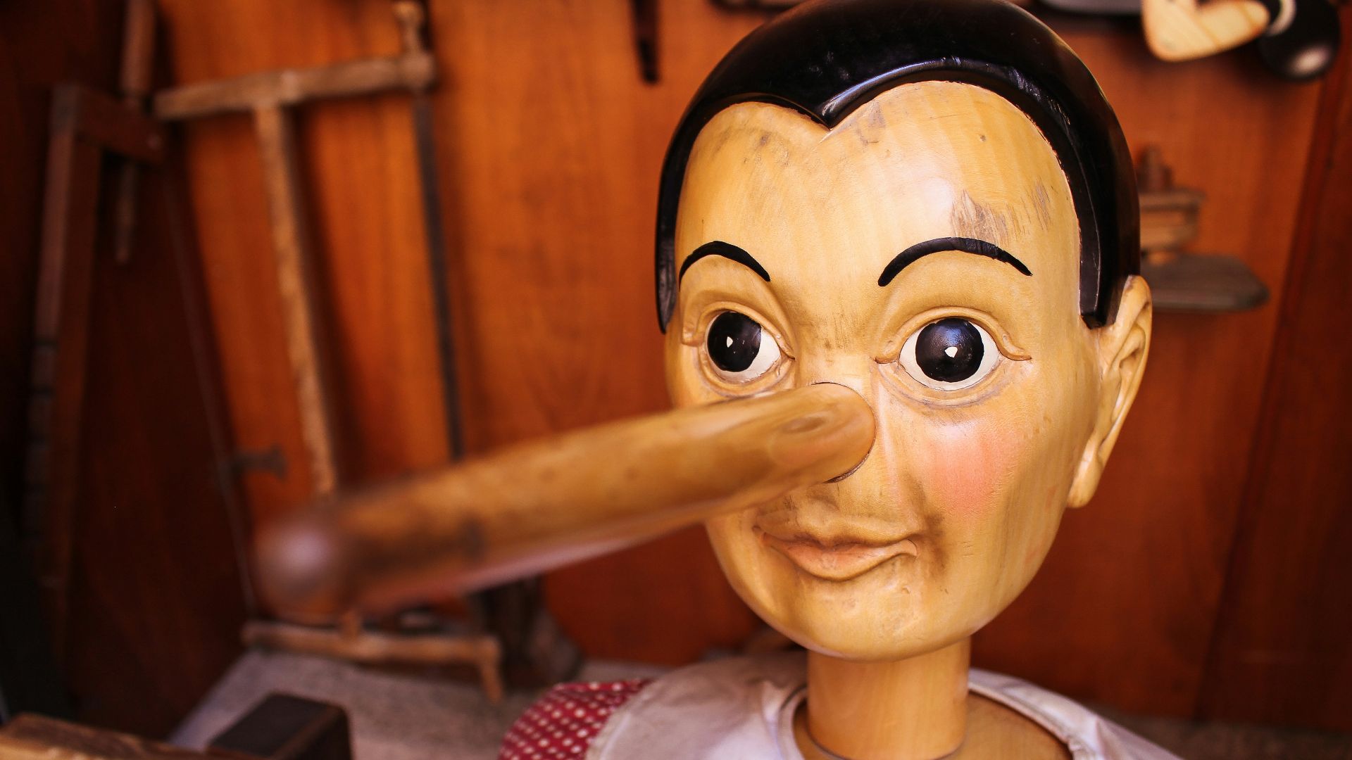 selective focus photography of Pinocchio puppet