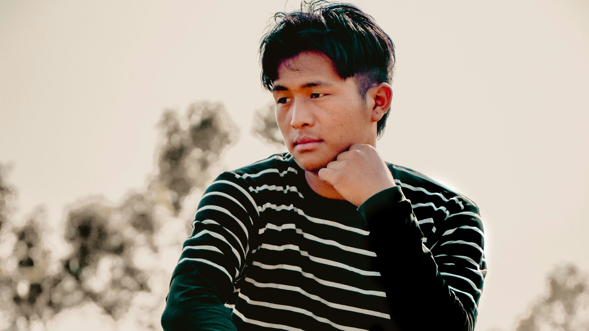 man sitting on ground