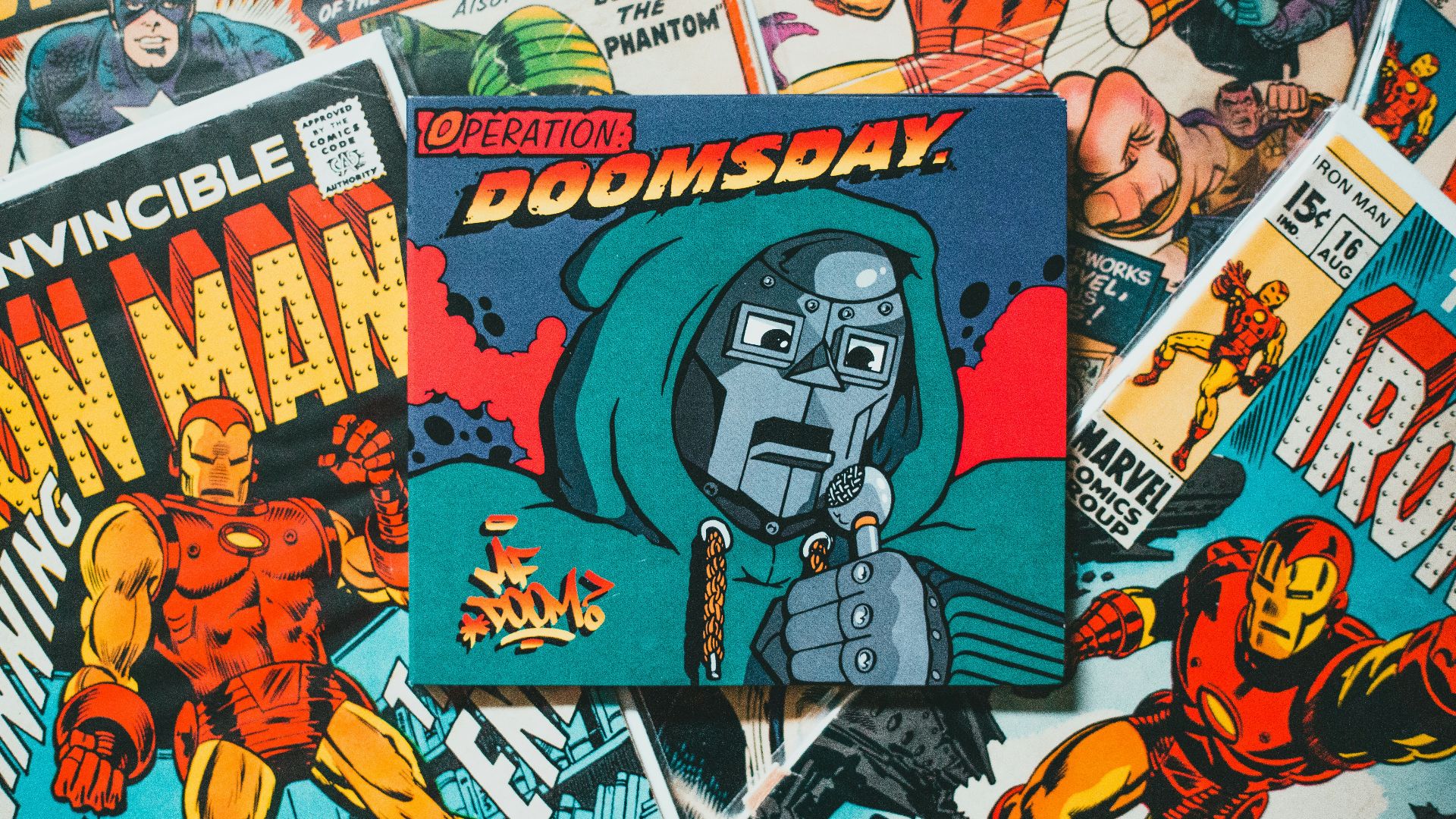 a bunch of comic books laying on top of each other