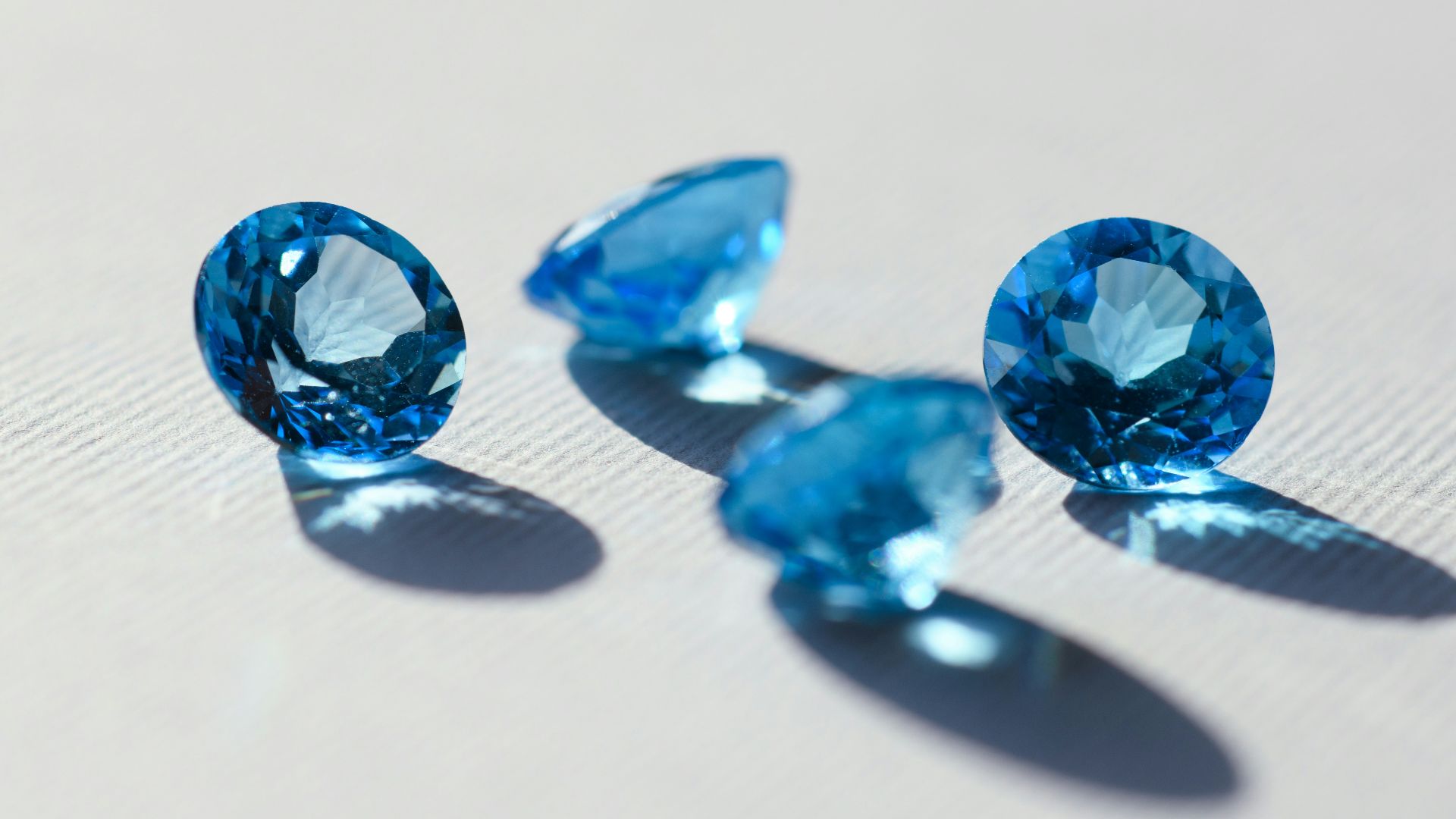 blue stone on white surface