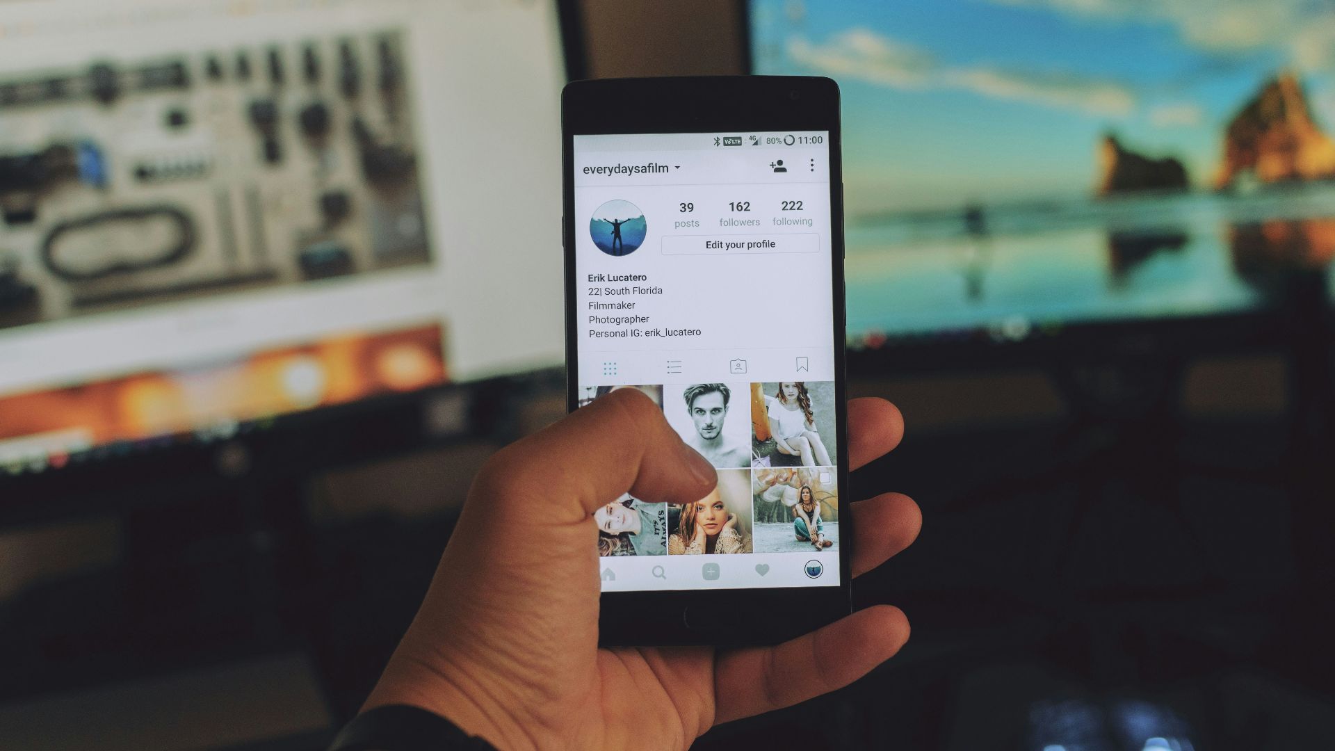 person holding smartphone