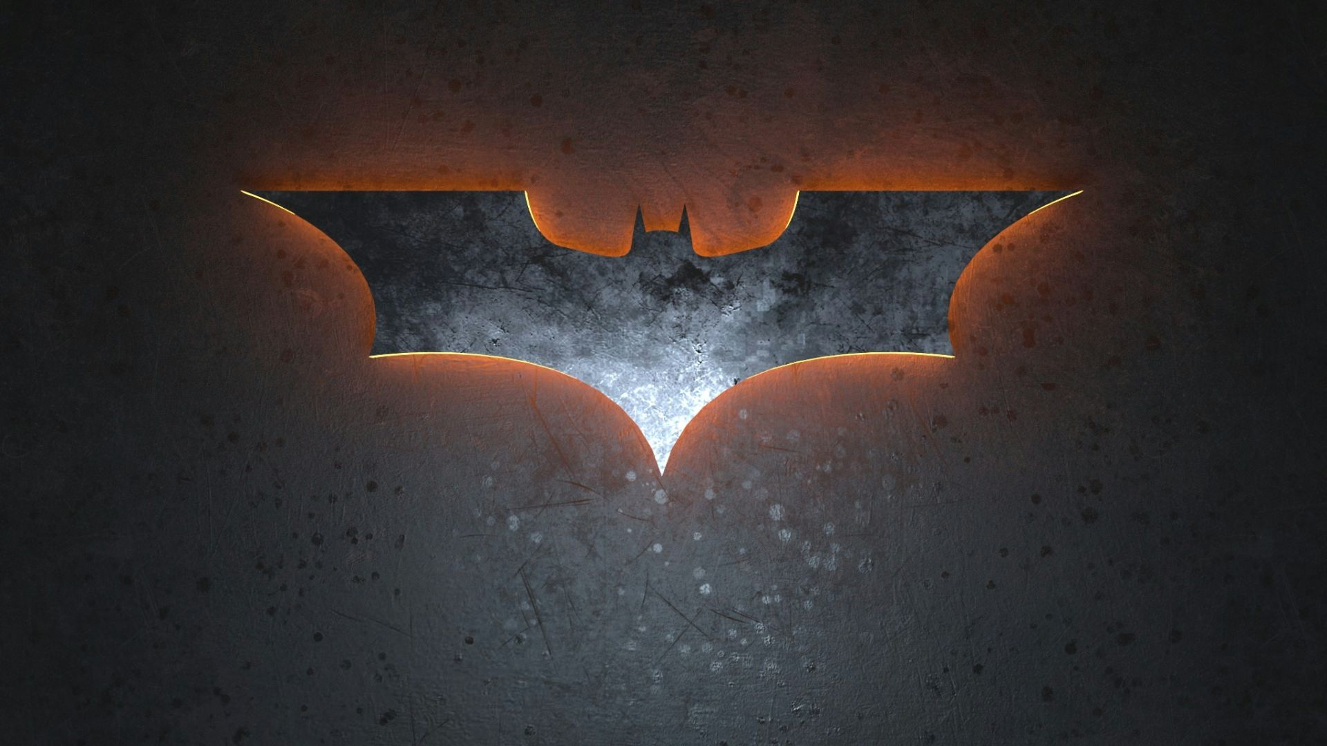 the dark knight logo on a dark background