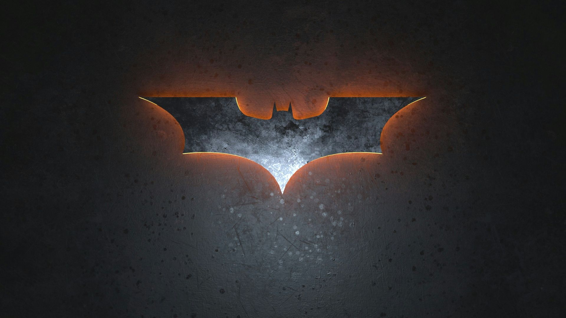 the dark knight logo on a dark background