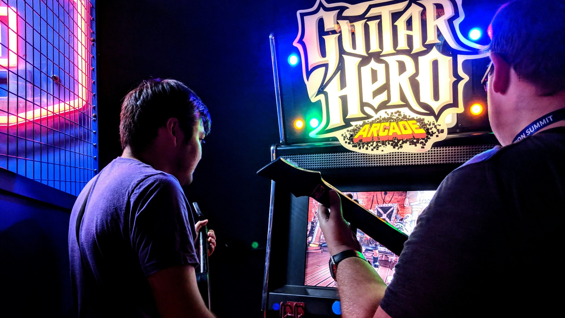 two person performing