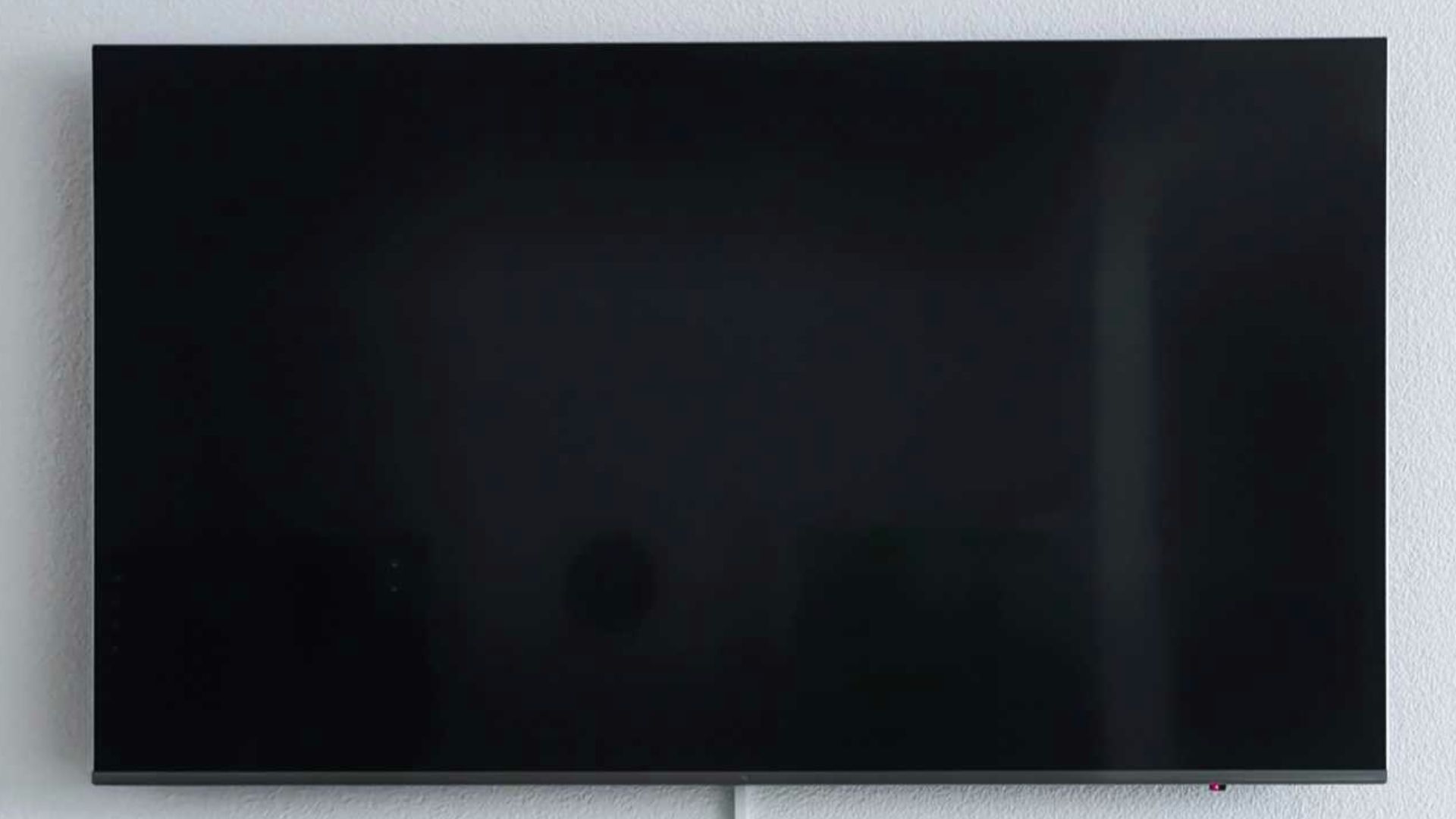 turned-off flat screen TV