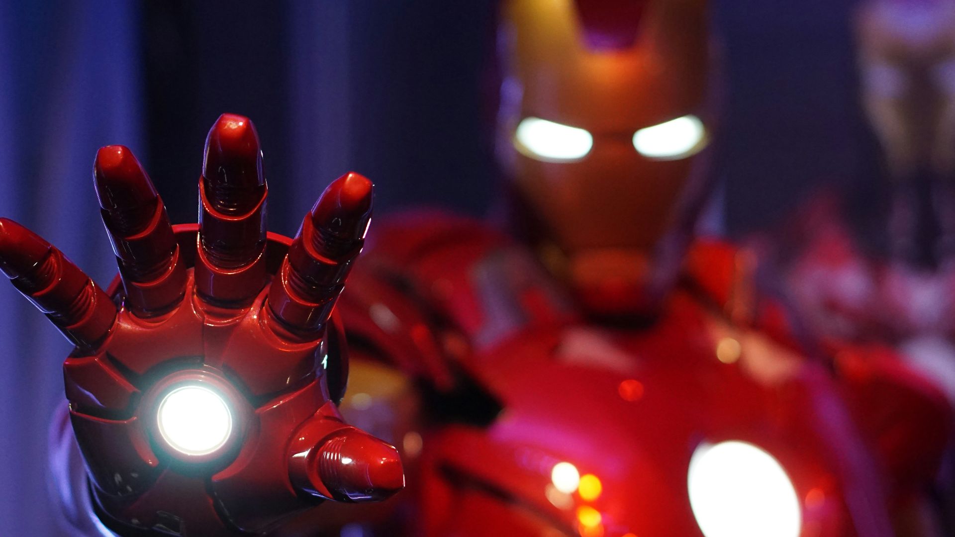 a close up of a hand with a light on it