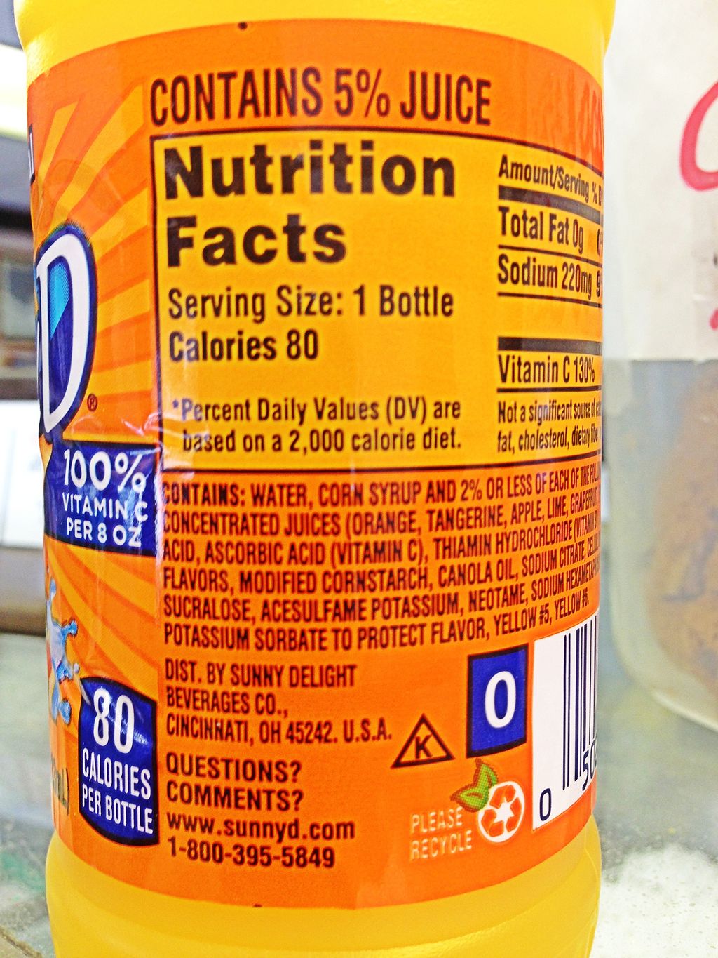 Sunnyd Nutrition Facts 01