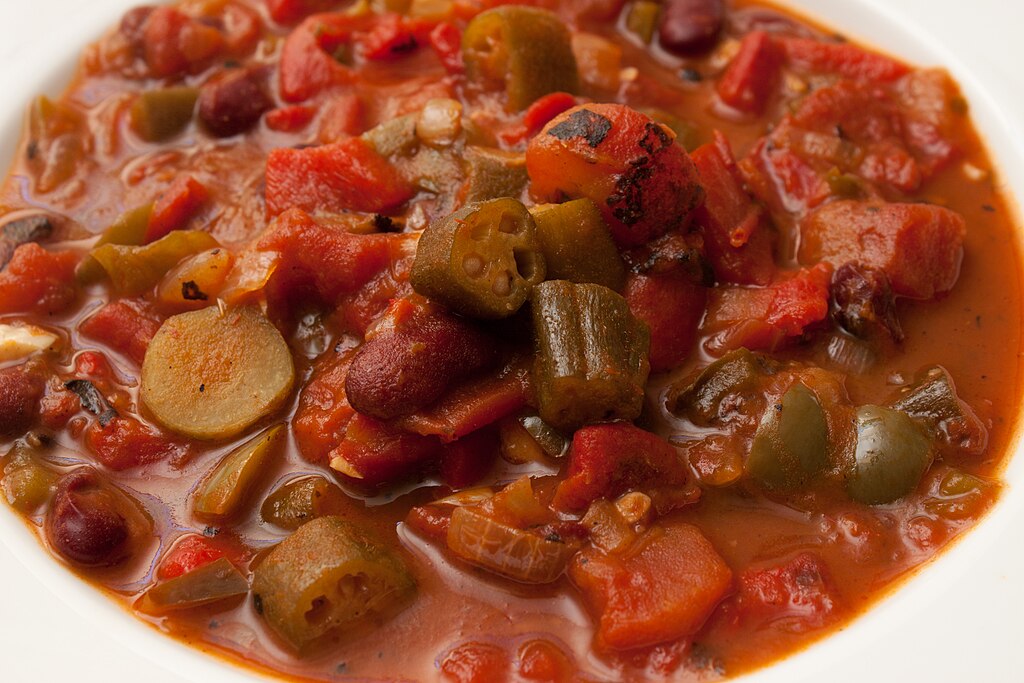 Smoky Red Pepper And Beans Gumbo
