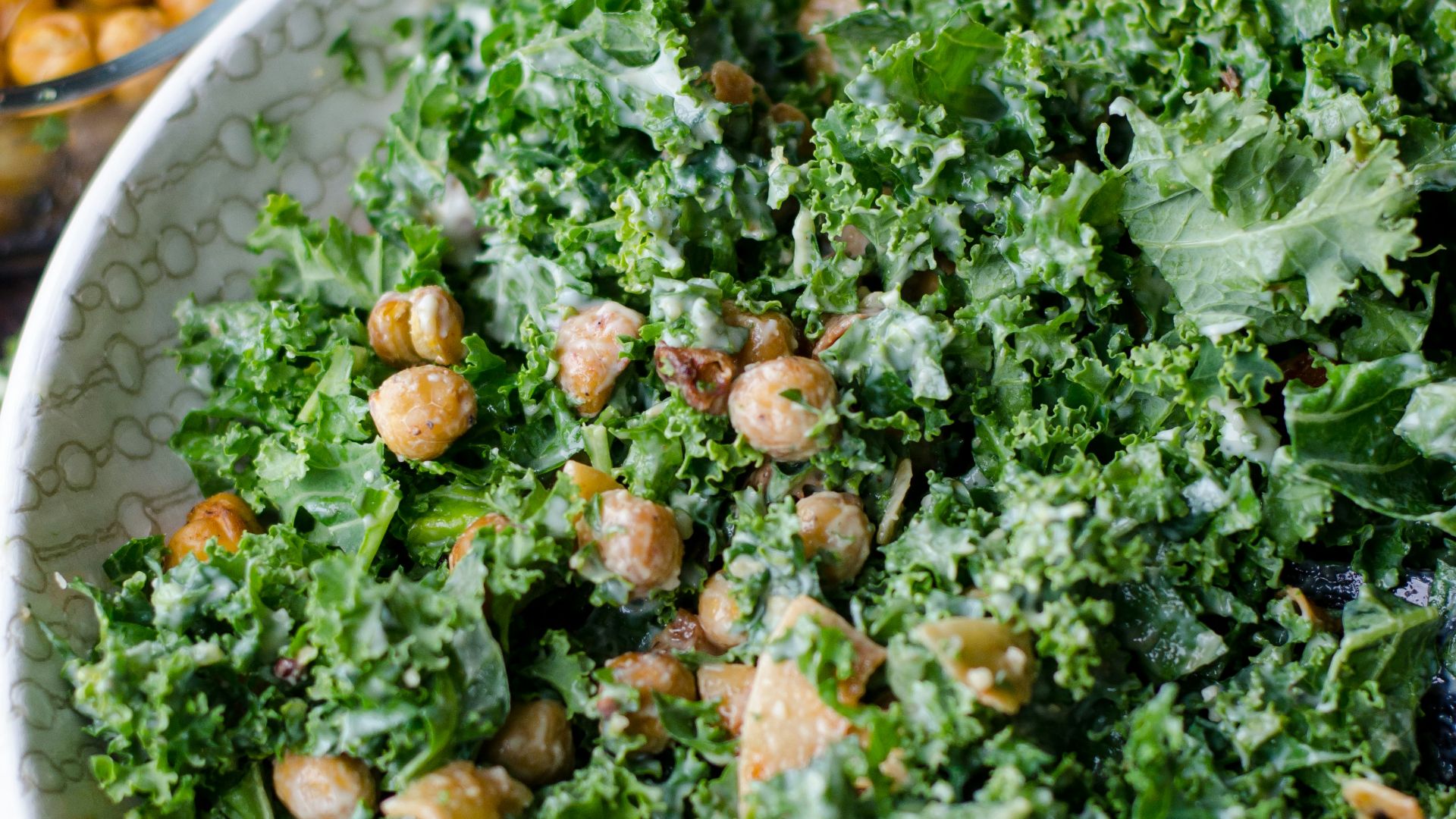 nuts and parsley in a bowl