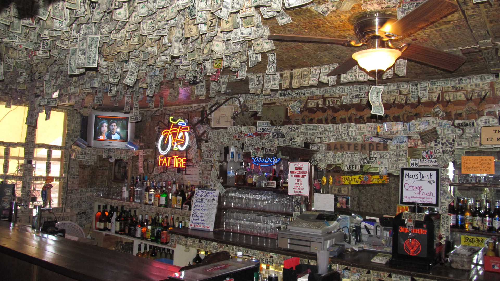 File:Famous Dollar Bill Wallpaper, Oatman Hotel, Oatman, Arizona (7280152048).jpg