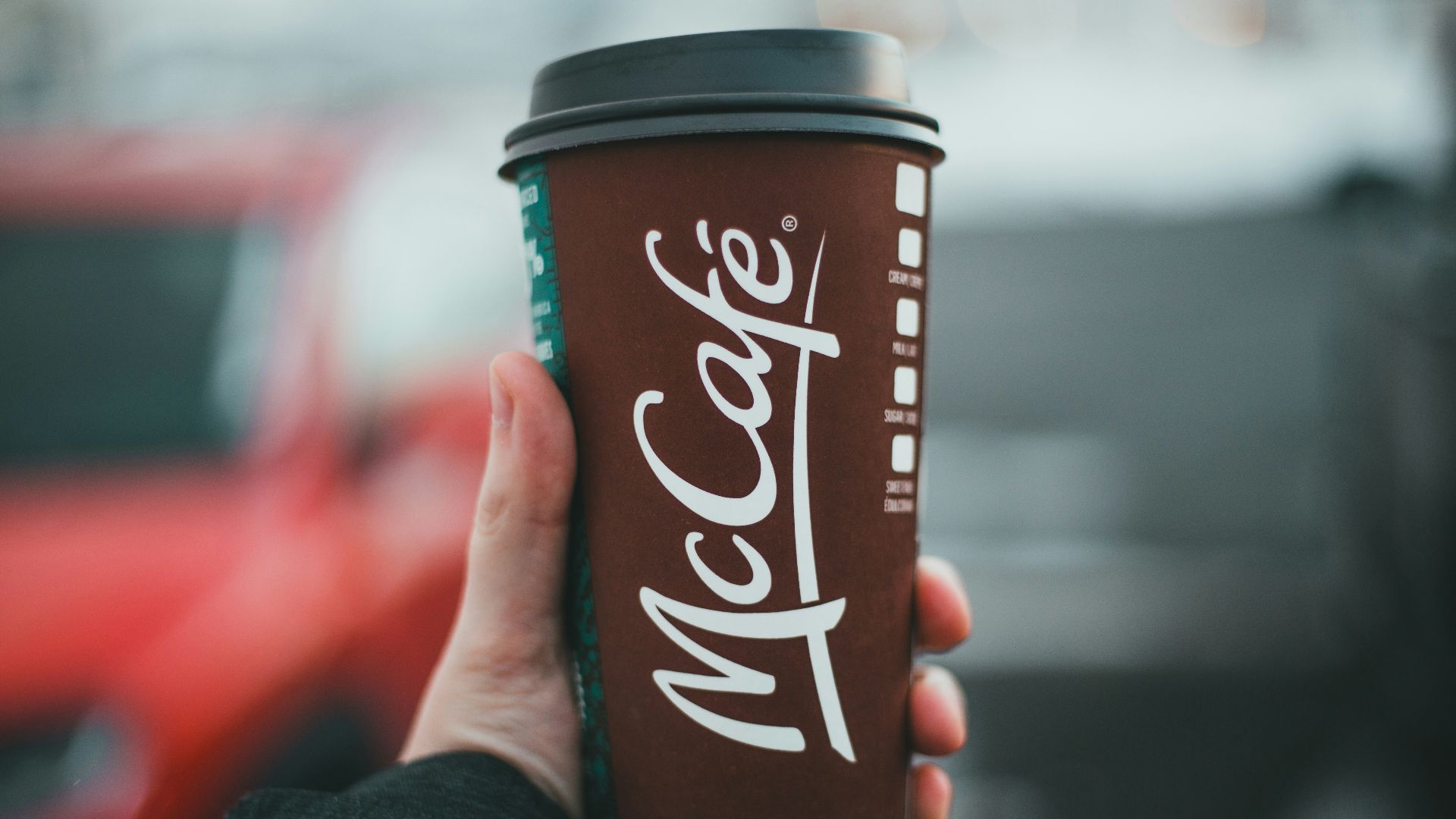 person holding red and white coca cola disposable cup