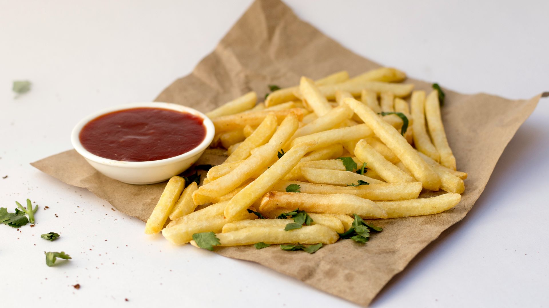 fries and ketchup